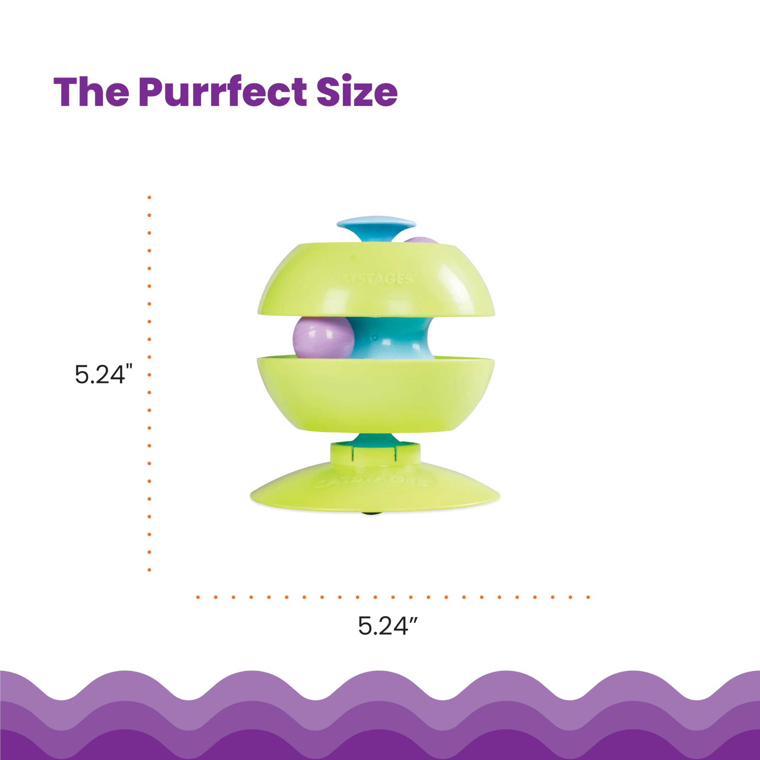 Amazon.com: Catstages Twist-A-Ball 3-in-1 Convertible Cat Track Toy,  Rolling Ball Toy for Indoor Cats, Green : Pet Supplies
