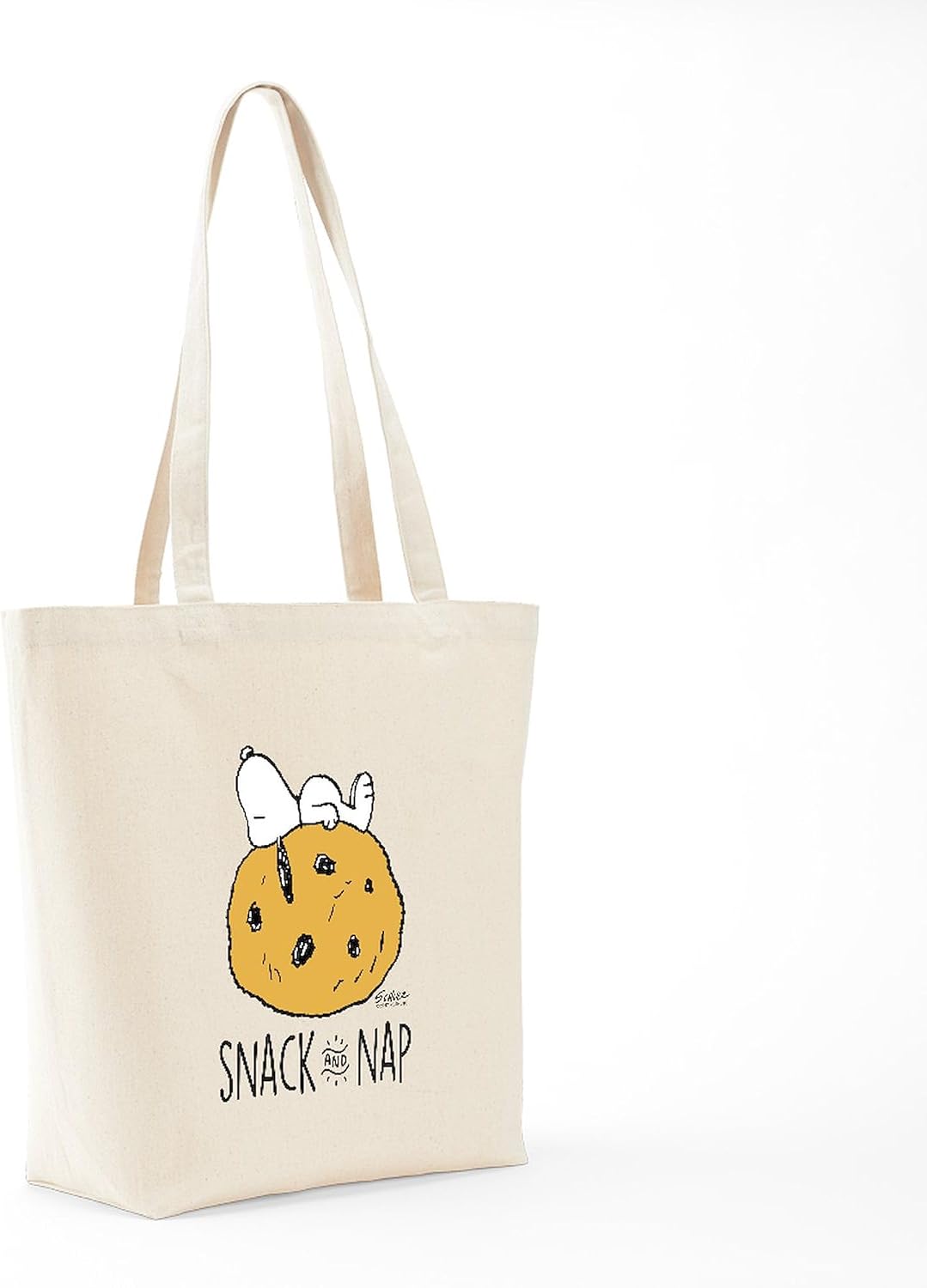 CafePress Peanuts Snoopy Reusable Natural Beige Canvas Shopping Bag