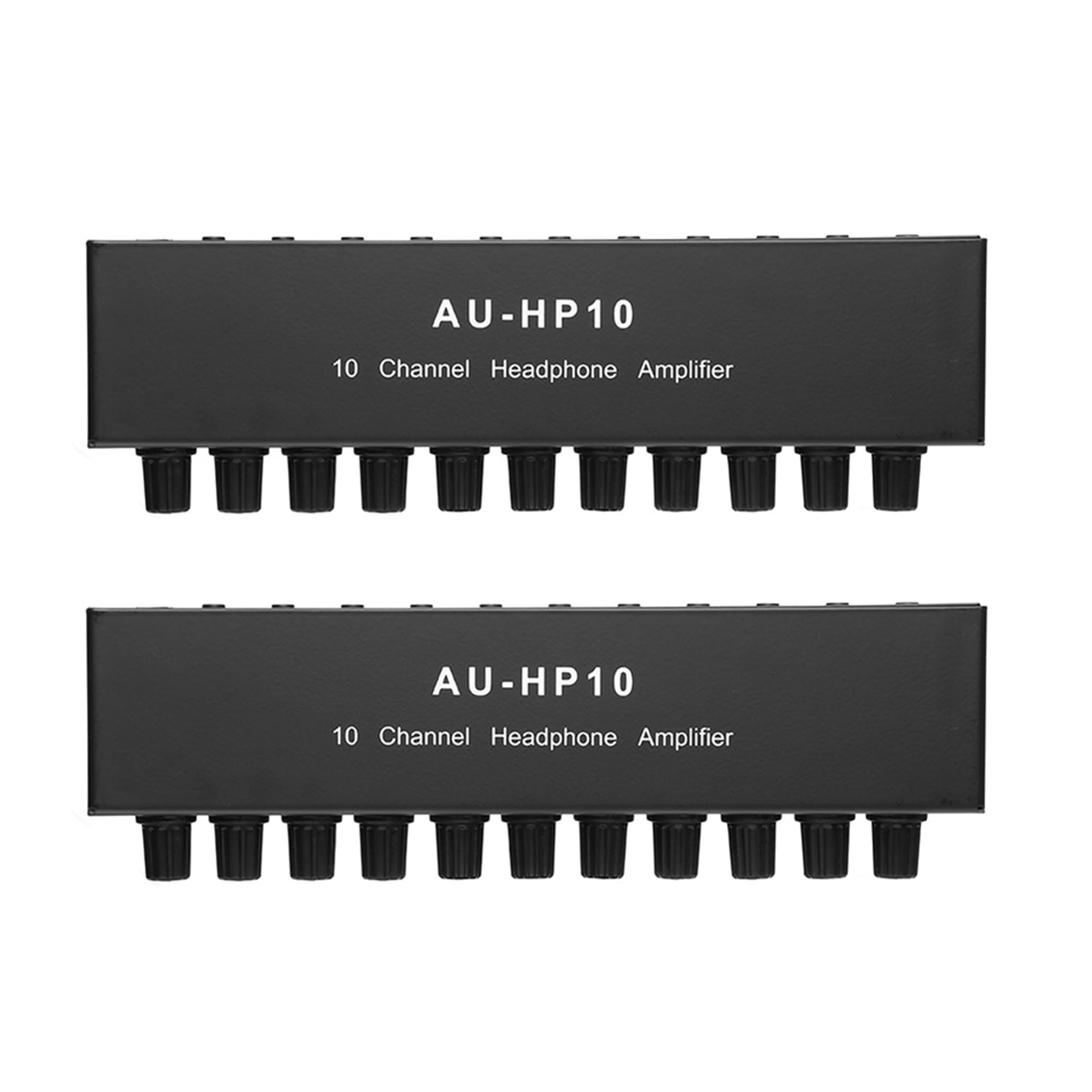 2 x AU-HP10 10-kanałowe słuchawki stereo, 1 wejście, 10 wyjść, wstępny wzmacniacz niezależne sterowanie NJM4556A DC12-24 V