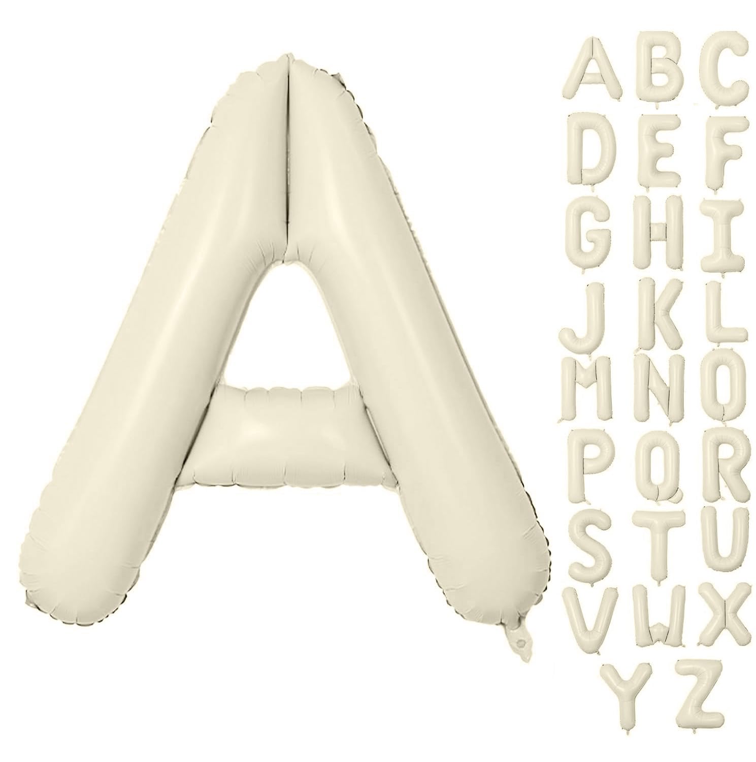 Letter Balloon 40Inch Cream White Big Alphabet Balloons Letter A