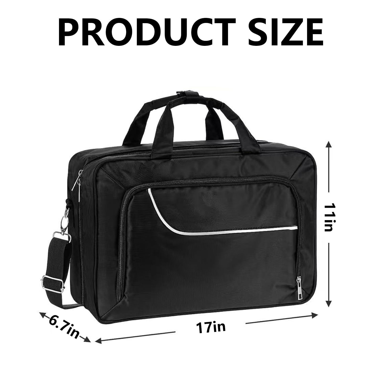 Borsa Per PS5, Custodia Nera Compatibile con Console Playstation 5 Dischi di Gioco Cavi Caricabatterie Borsa Per Console con Scomparti Divisibili Per Controller PS5 Cuffie Da Gioco e Accessori