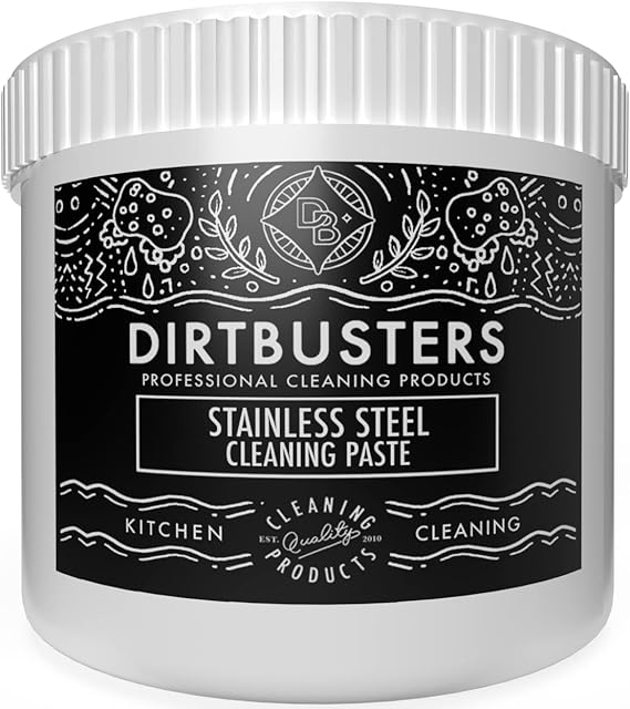 Dirtbusters Stainless Steel Cleaning Paste 500g stainless steel cleaner for hobs, extractors, ovens, microwaves splash backs. (1)