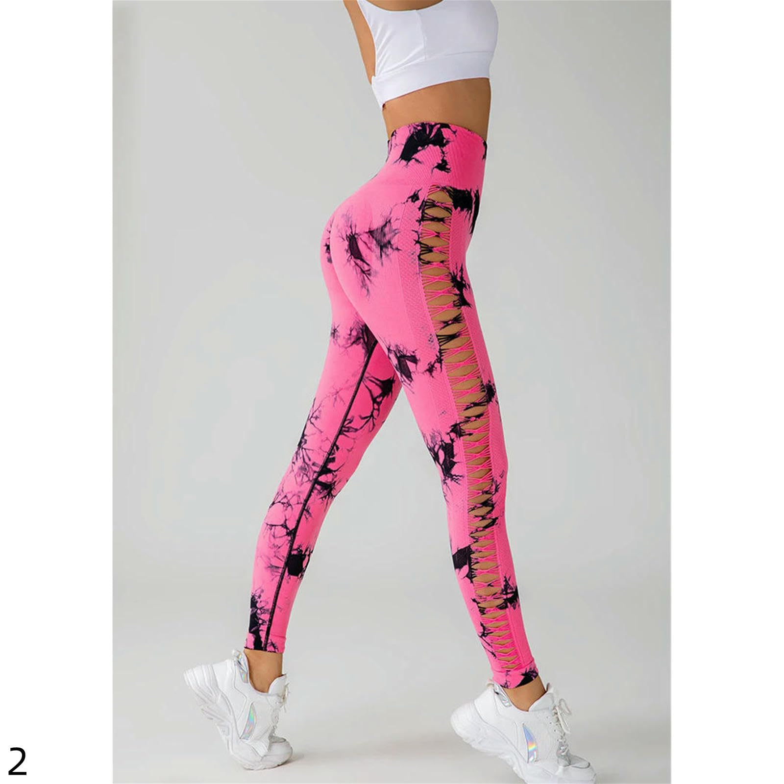 Pantalones de Yoga Mujer Deportivos Ajustados Sin Costura para Mujeres Correr Fitness Cintura Alta Yoga-Negro-m