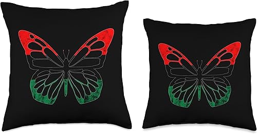 Miniatura 3 de Pan African Pride Black History Black Liberation Butterfly Pan African UNIA Flag Throw Pillow, 16x16, Multicolor