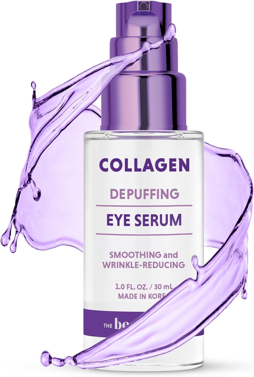 Collagen & Hyaluronic Acid Under Eye Serum - Anti-Aging, Hydrating, Reduces Puffiness & Wrinkles - Dermatologist Tested, Korean Skin Care - 1 oz / 30 ml
