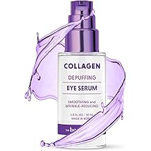 Collagen &amp; Hyaluronic Acid Under Eye Serum - Anti-Aging, Hydrating, Reduces Puffiness &amp; Wrinkles - Dermatologist Tested, Korean Skin Care - 1 oz / 30 ml