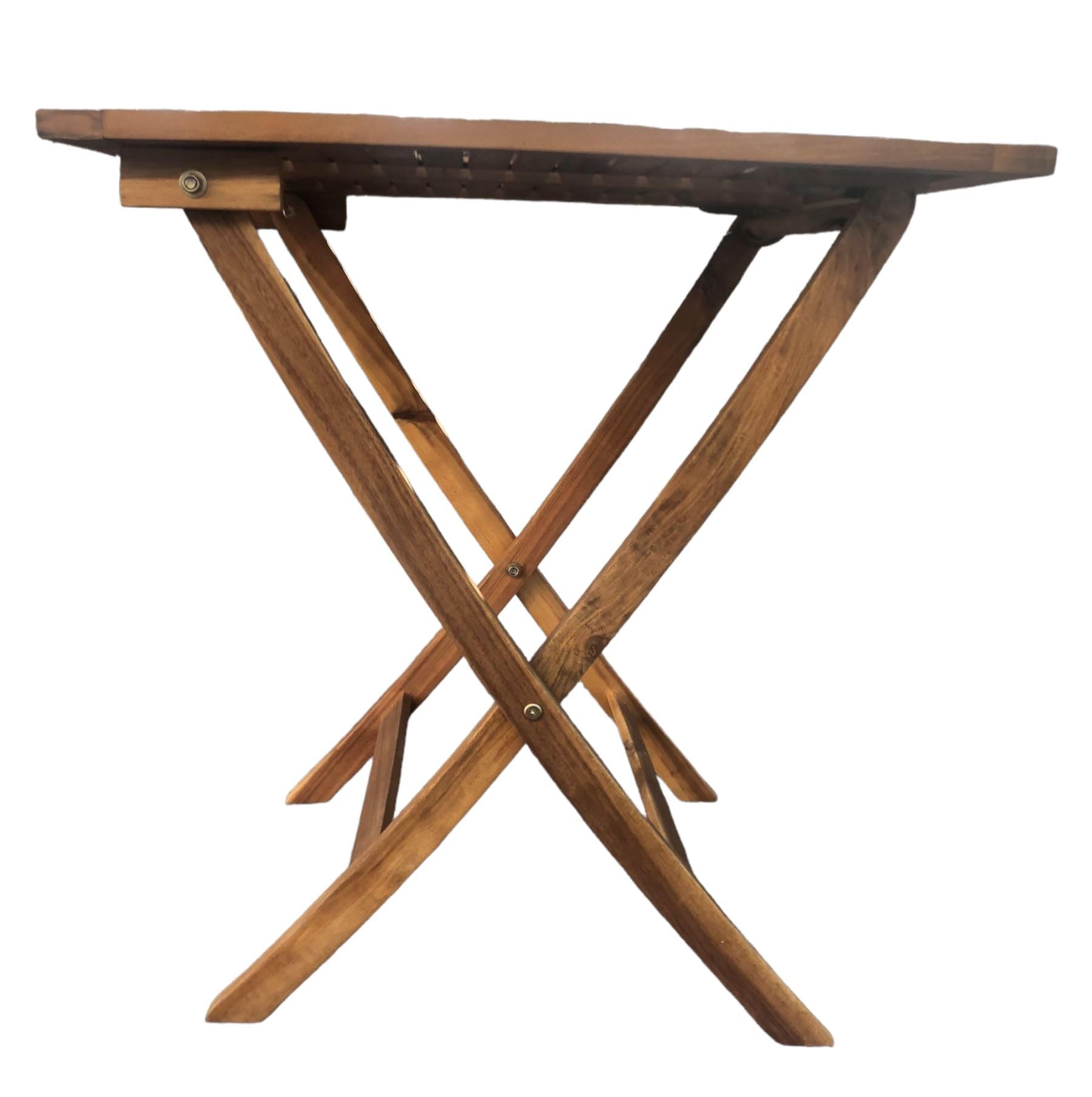 Myself Tavolo Giardino Pieghevole in legno di acacia 70x70xH74 cm - Impressionpattaya