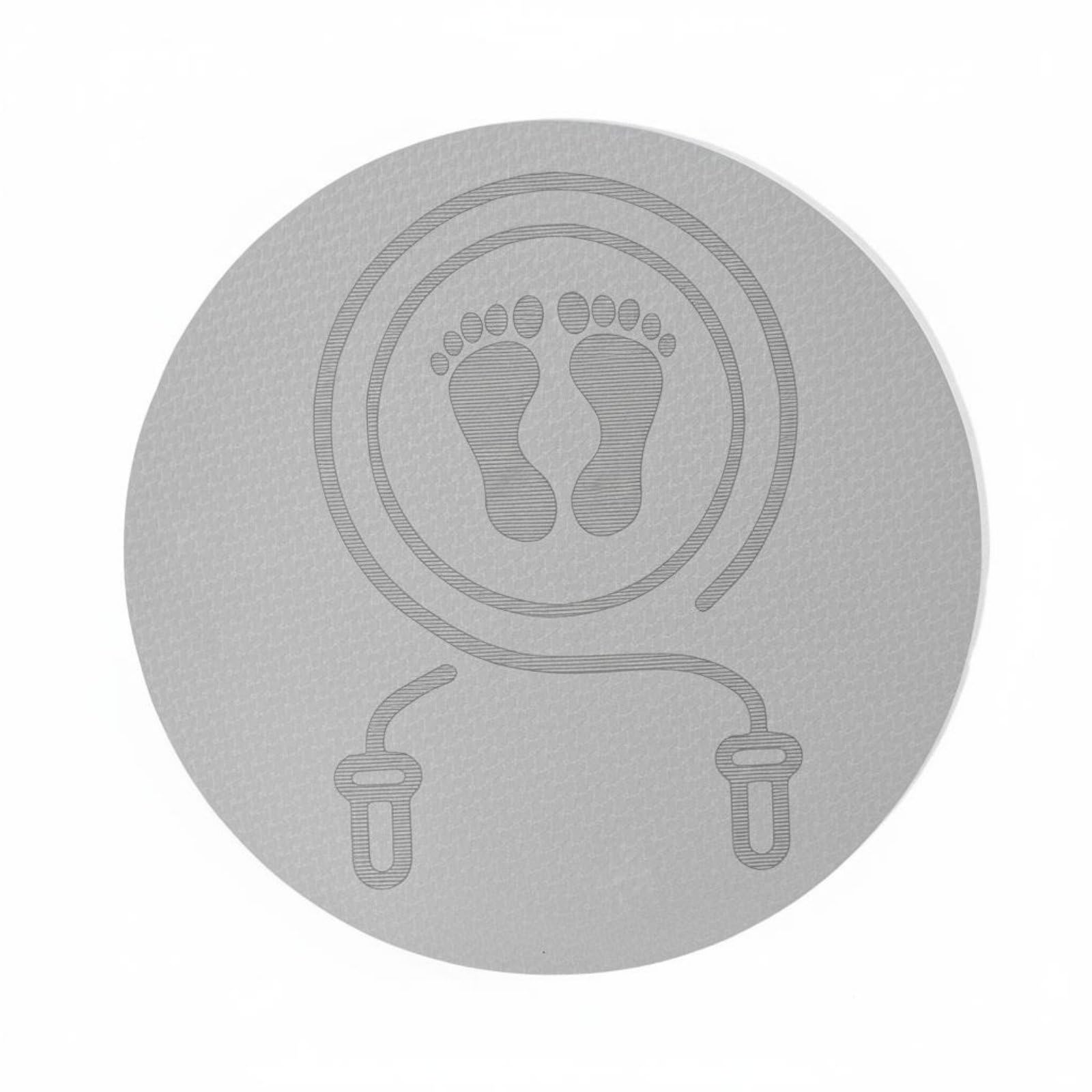 Baoblaze Anti Slip Exercise Pad Training Mat Soundproof Quiet Skipping Joint Friendly Stable Round Shape Design Suitable for Home Gym Fitness Routine, Gray, 60x60x0.6cm