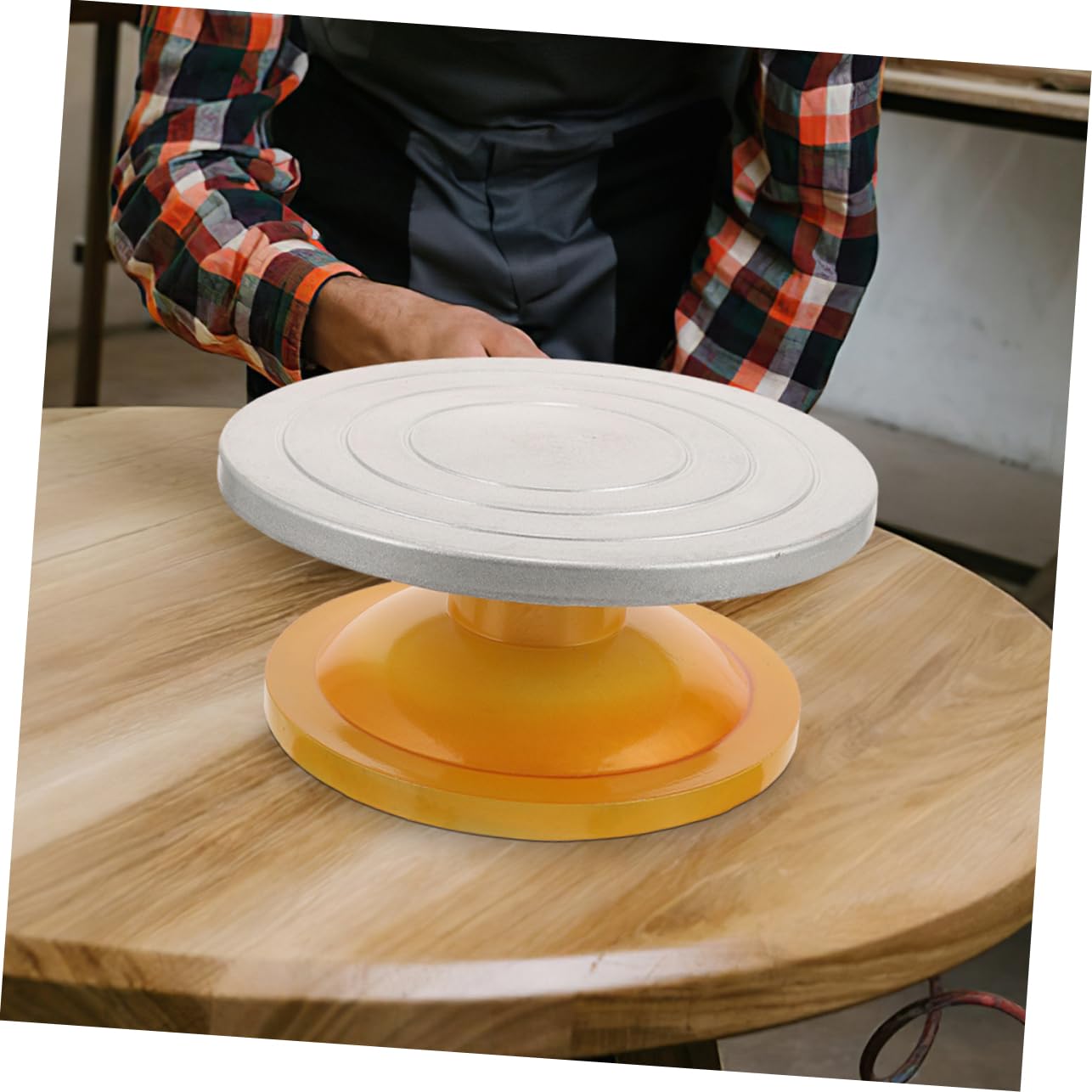 PRETYZOOM Robusto Piatto Girevole per Decorare Torte 2 Supporti Girevoli per Torte Senza Base Perfetti per Dolci E Progetti