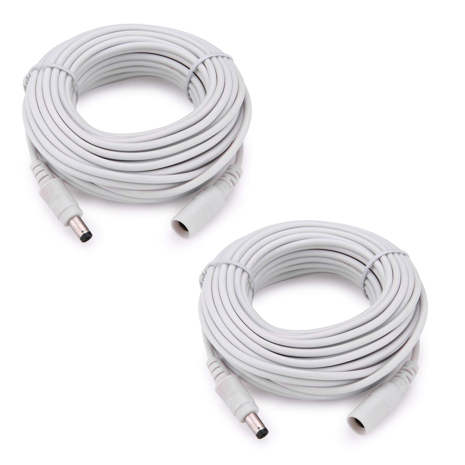 Tonton CCTV Power Extension Cable 10M(33ft), 2.1mmx 5.5mm Female to Male 12V DC Extension cable for Tapo C110,C211,C510W,TC70, Router, LED Strip Light, CCTV Security Cameras,DVR/NVR Recorder(2 Pack)