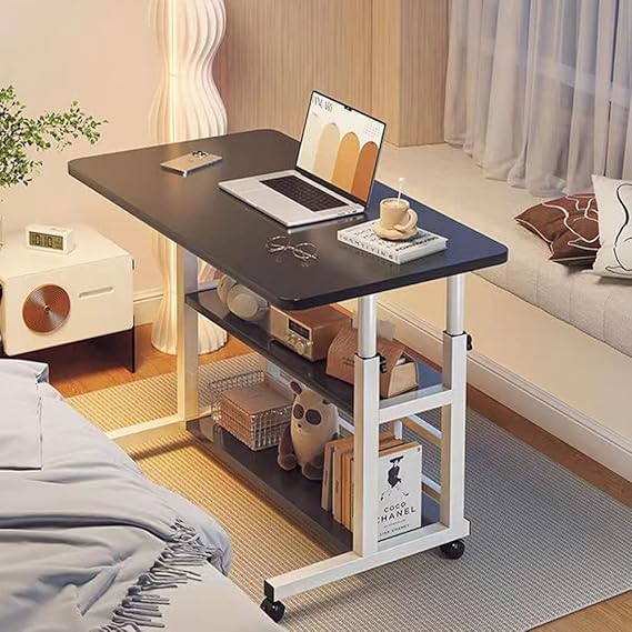 TAOBOU Computer Desk Mobile, Portable Office Desk with Movable Wheels
