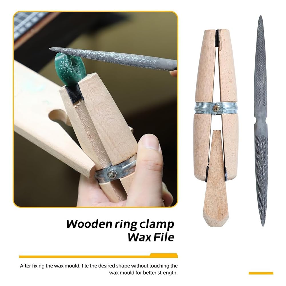 Kit de herramientas para tallar anillos de cera, kit de moldes de cera para joyería, tubo de cera, joyeros, marco de sierra de cera, anillo de lima de cera
