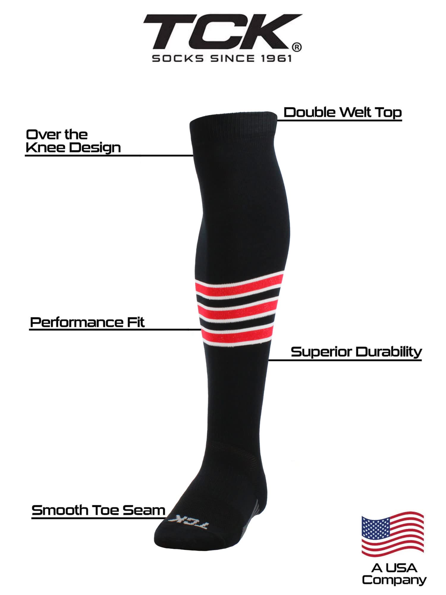 Dugout - Calcetines de béisbol a rayas por encima de la rodilla, extra largos por encima de la rodilla para niños, niñas, hombres, mujeres, jóvenes y adultos