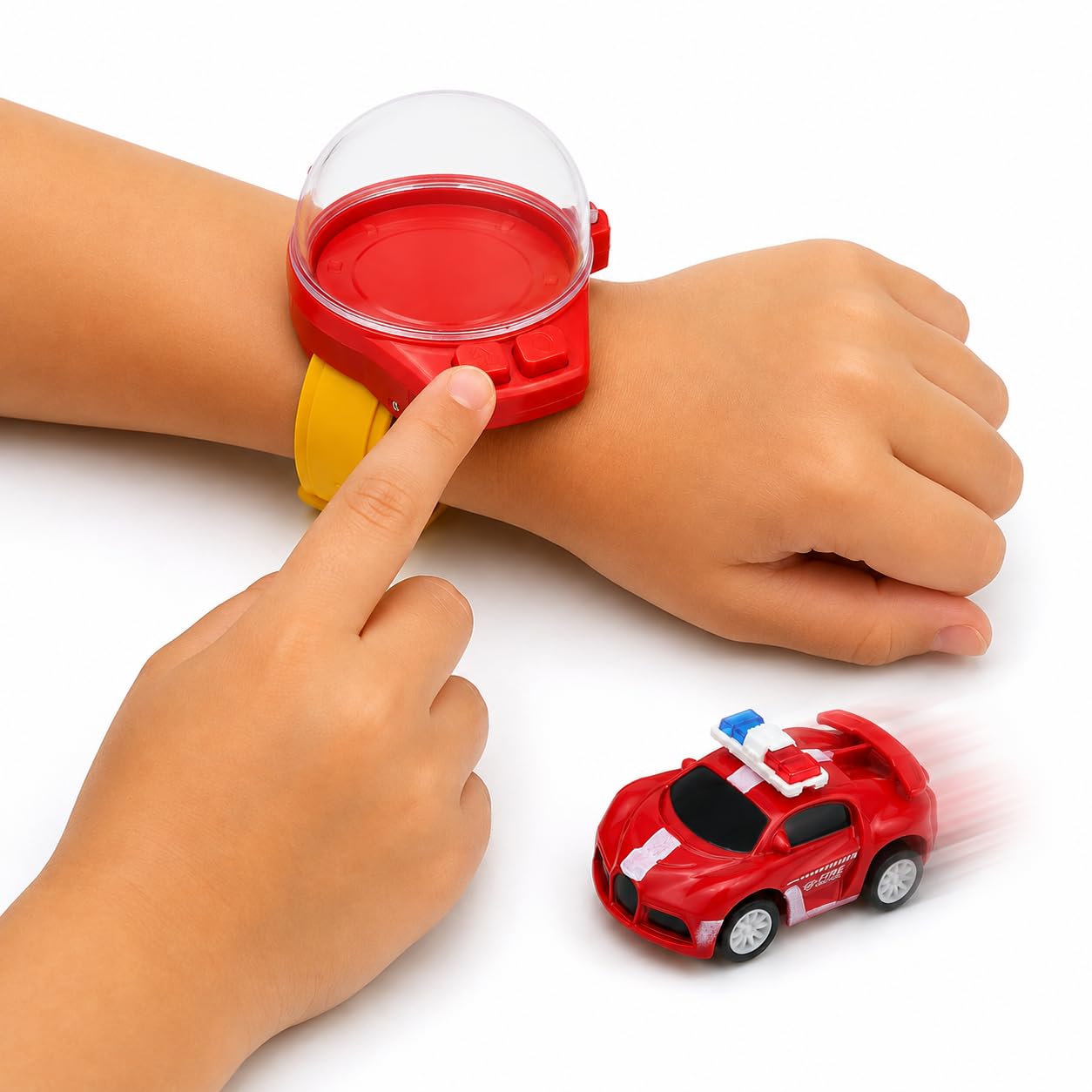 Toy Imagine Remote Control Super Car Toy – Small Watch Car with RC Functionality, Fun Play for Kids, Indoor & Outdoor Play (White or Red Any one Will be Delivered)-image-20