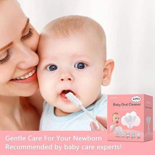 Miniatura 8 de EASICUTI Limpiador de lengua de bebé, limpiador oral para bebés, cepillo de dientes para recién nacido, cepillo de dientes desechable para bebés,