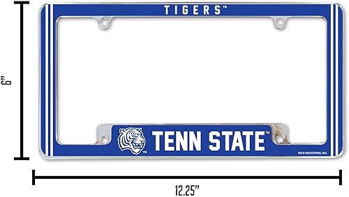 Miniatura 235 de Rico Industries NCAA Classic 12" x 6" Chrome All Over Automotive License Plate Frame for Car/Truck/SUV