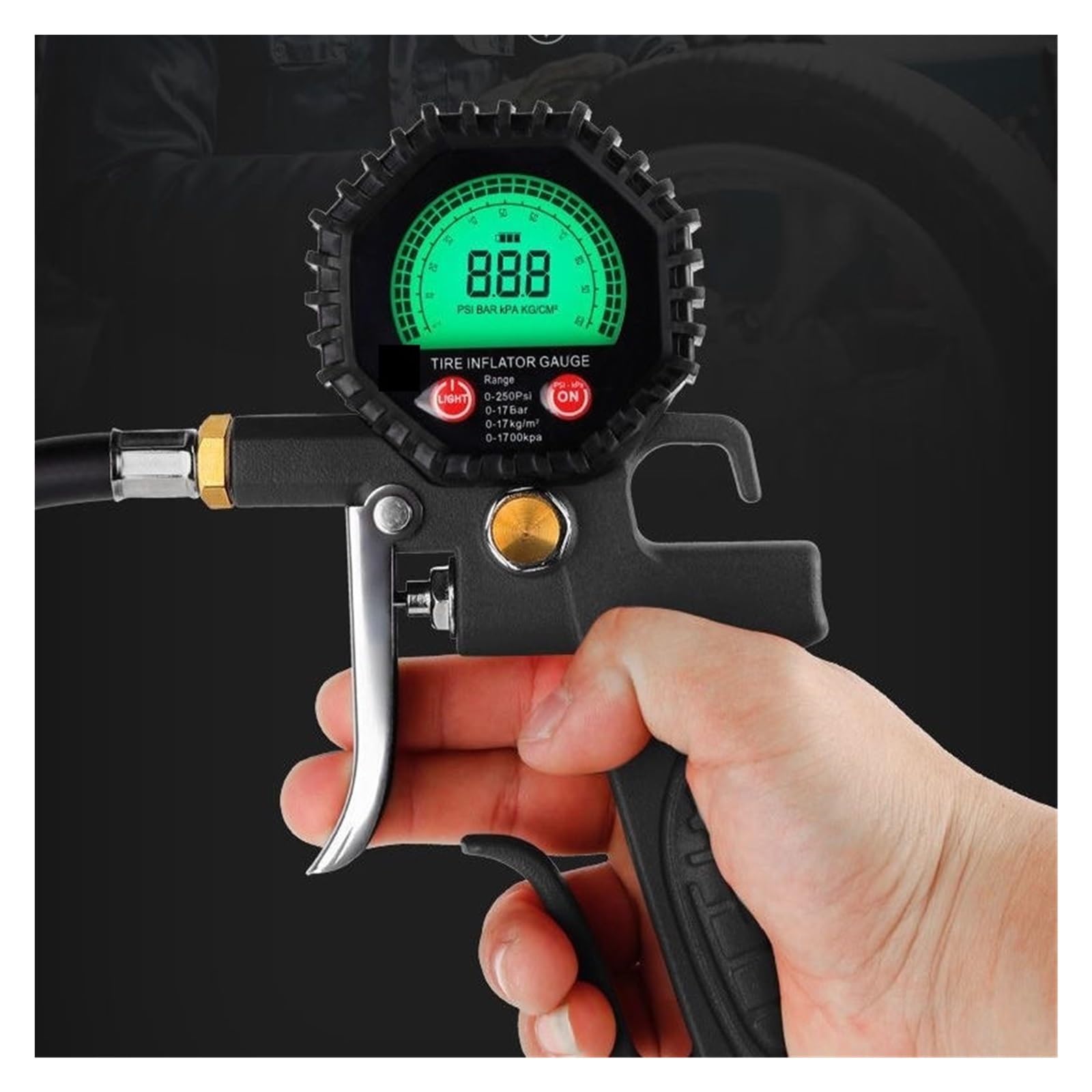 Regulator ciśnienia, Przełącznik Ciśnieniowy, Cyfrowy Inflator Wskaźnika Opon, 250 PSI, Akcesoria Do Kompresorów Pneumatycznych, Samochodu, Roweru, Ciężarówki Rv, do pistoletu natryskowego