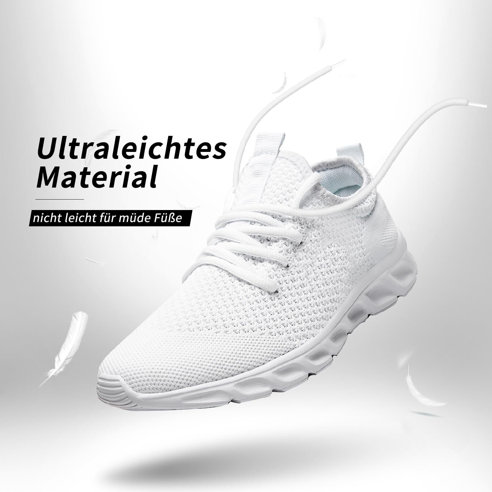 Herren Sneaker Walkingschuhe Atmungsaktiv Straßenlaufschuhe Leicht Freizeit Sportschuhe für Hallen Outdoor Jogging Workout Fitness Tennisschuhe Mode