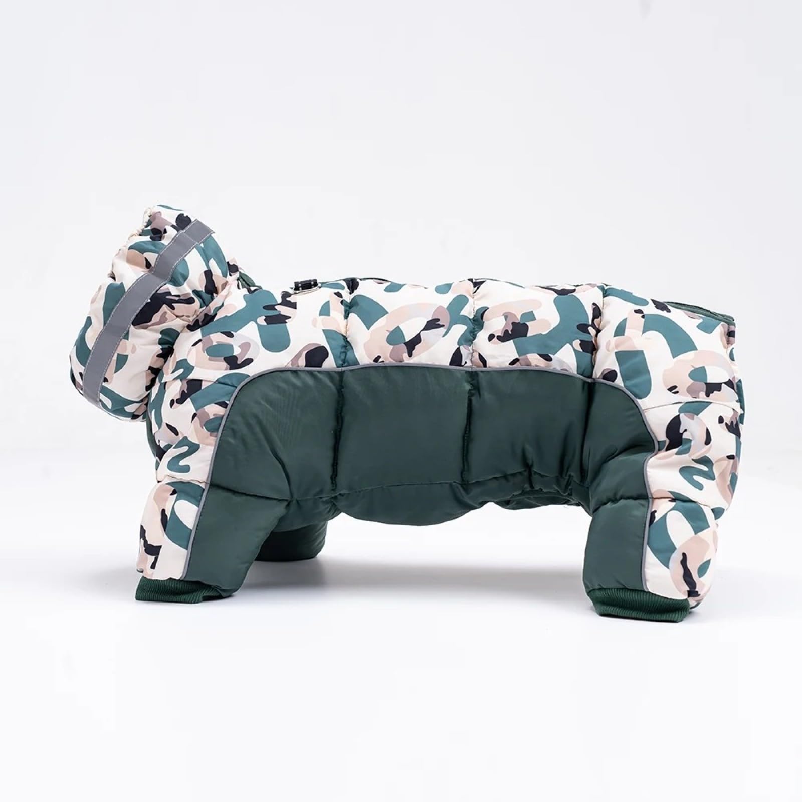 Combinaison chien vert S veste de camouflage pour promenade sous la neige