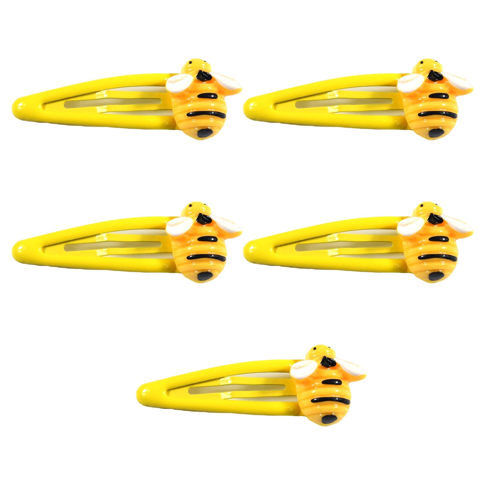 MICFENY 5PCS Adorable Bees Shaped Hairpins Childrens Hair Clip Safe ABS Lightweight Hair Accessories for Girls Multi Color Assor