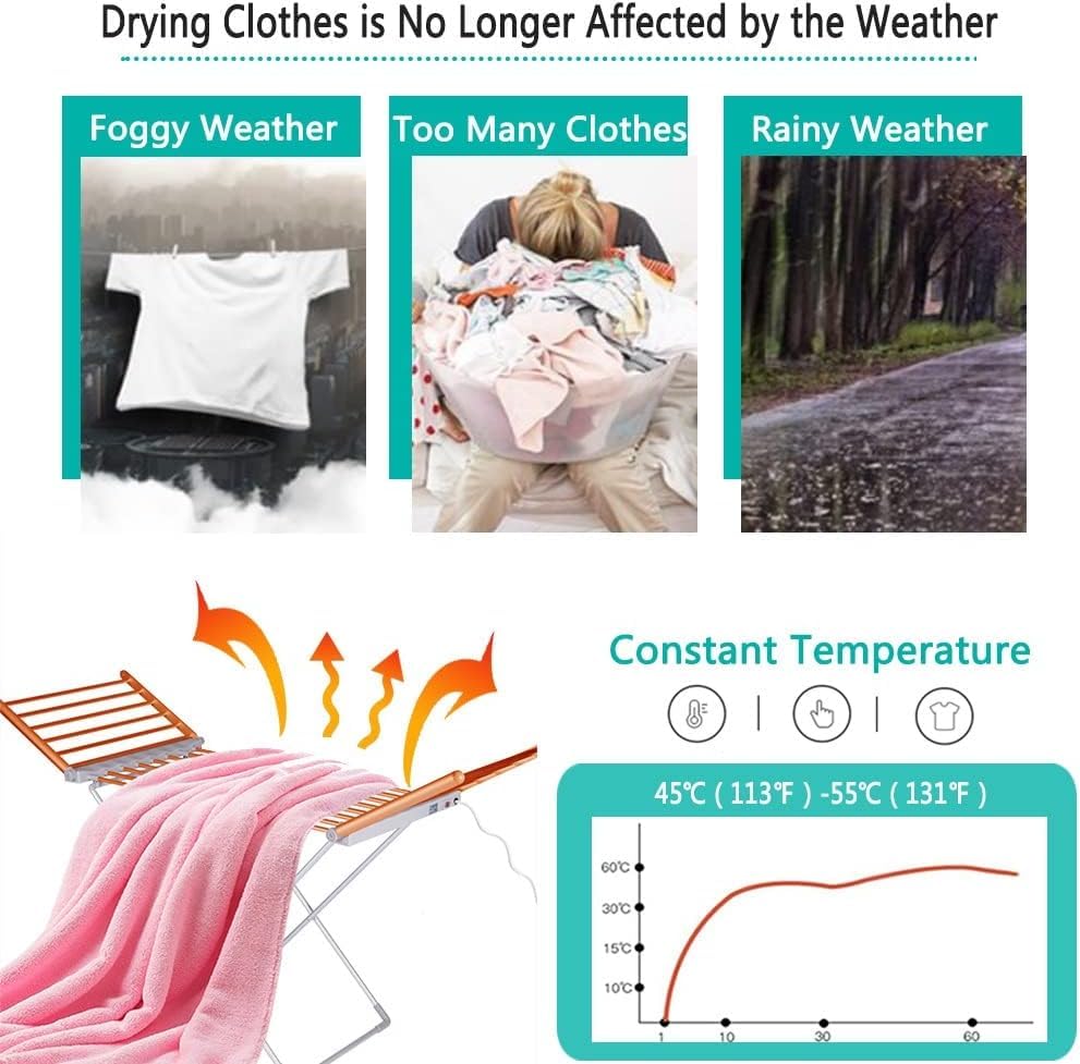 Séchoir à linge électrique intérieur pour un lavage efficace - 4