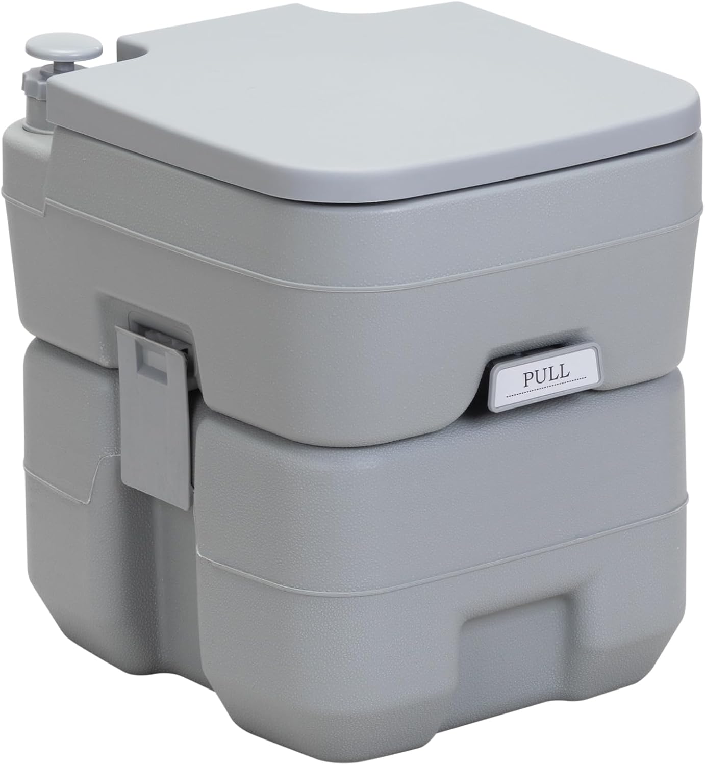 Portable Toilet With 5.3 Gallon Waste Tank and Carry Bag, Porta Potty for RV Boat Camping, Gray