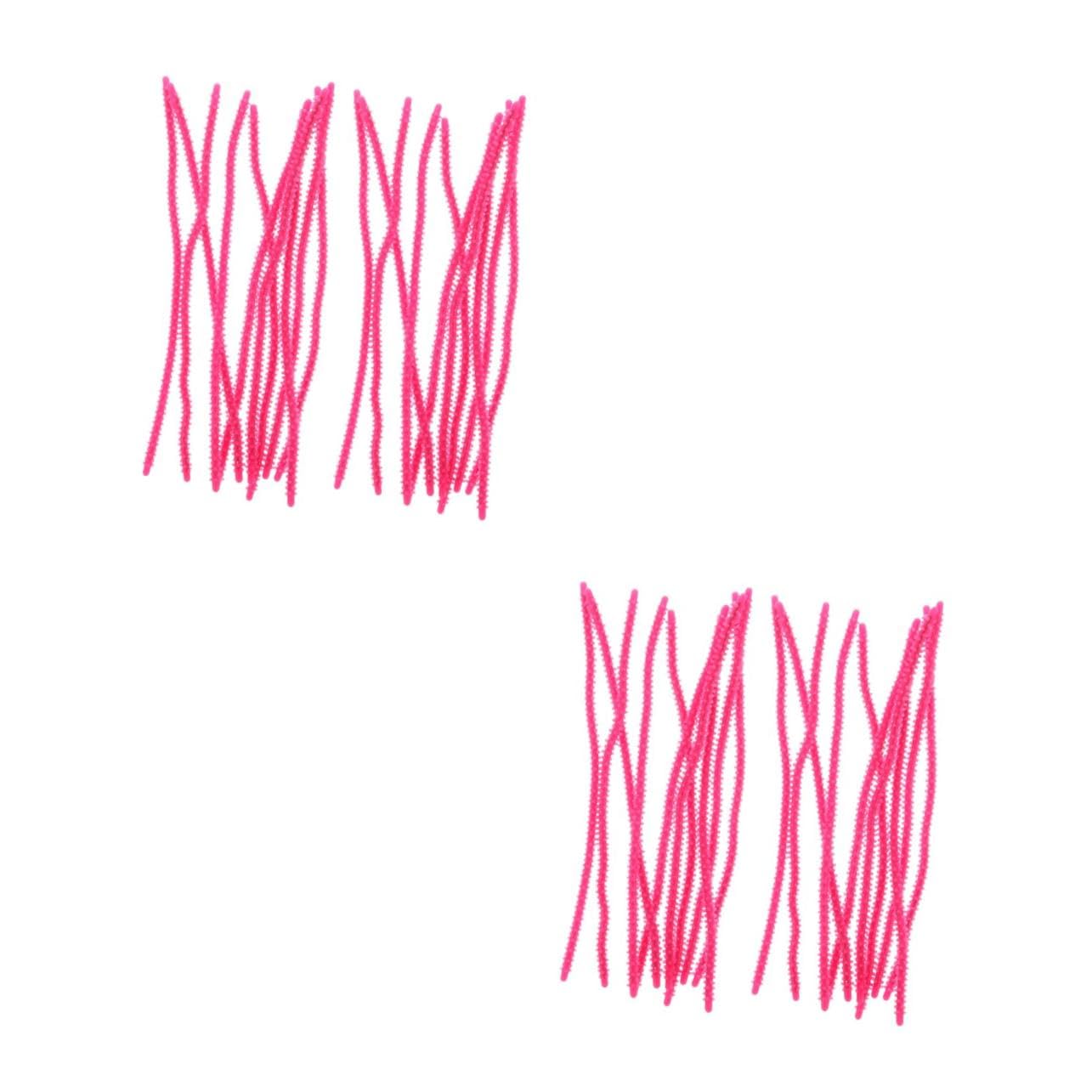 40 Piezas Varillas Permanentes Espirales de Silicona para Mujeres Rizadas Flexibles para Cabello y Herramientas de Resistentes y Color Rosa Pequeño
