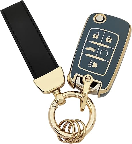 vurbemes Funda protectora de TPU compatible con Chevy Chevrolet Camaro Cruze Malibu Equinox Encore Impala Buick Regal Lacrosse GMC Terrain sin llave