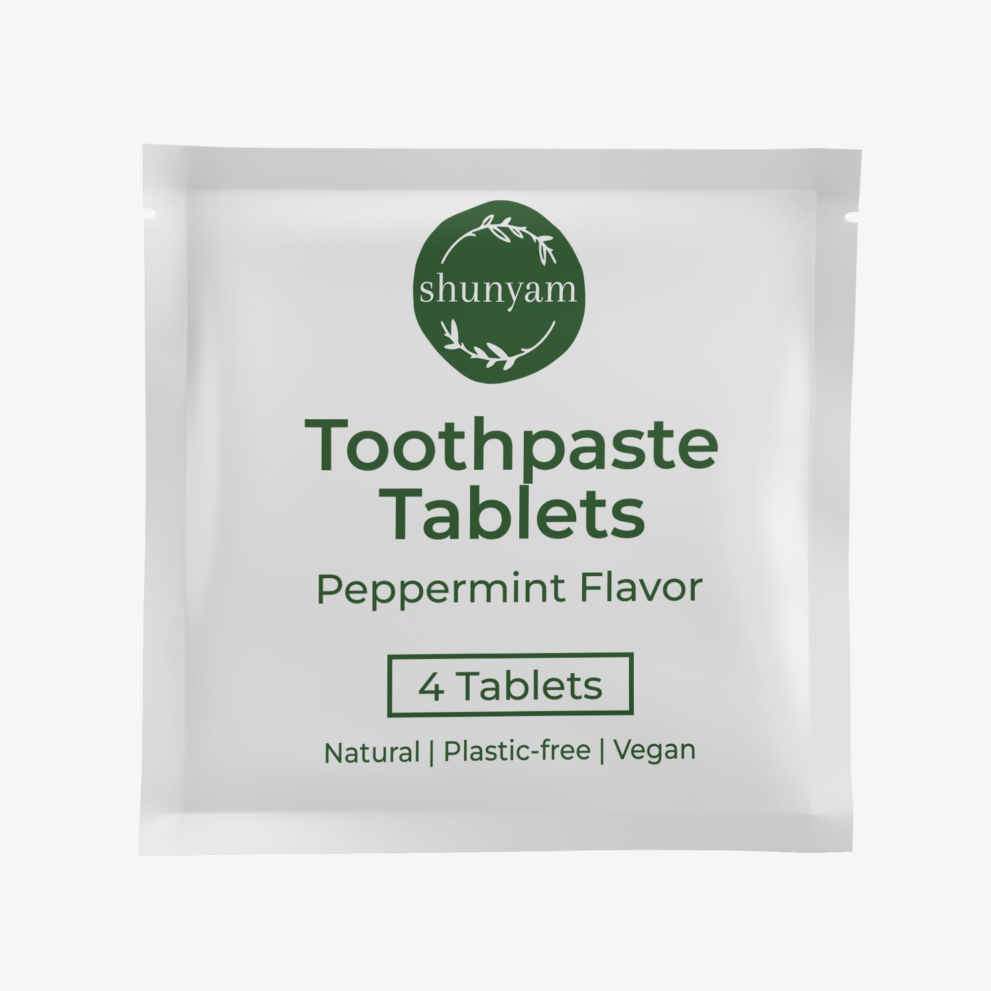 Shunyam Toothpaste Tablets Sachet (4 Tablets) | Pack of 10 | Travel Sachet | Airport Friendly | Natural, Flouride, SLS, Paraben Free | Peppermint |For Travel, Hotels, Trekking, Controls Bad Breath-image-18
