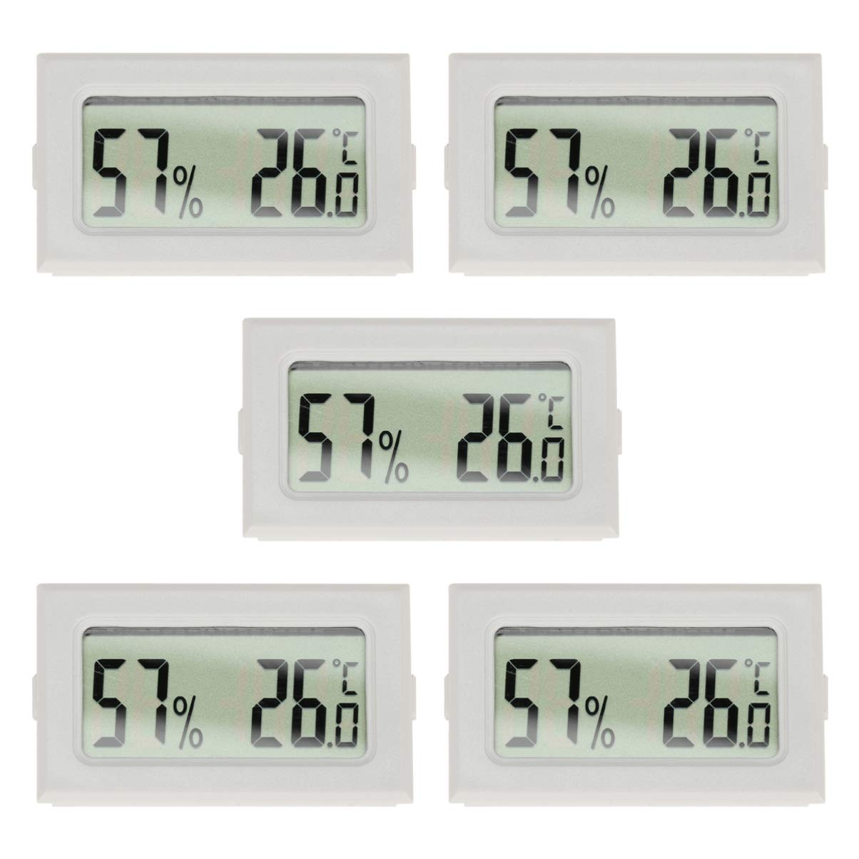 Sosoport 10pezzi Termometro e Igrometro Digitale Wireless Mini per Interni Ed Esterni Misuratore di Temperatura e umidità con Aggiornamento Ogni Secondi Pratico e Leggero per Ambienti di
