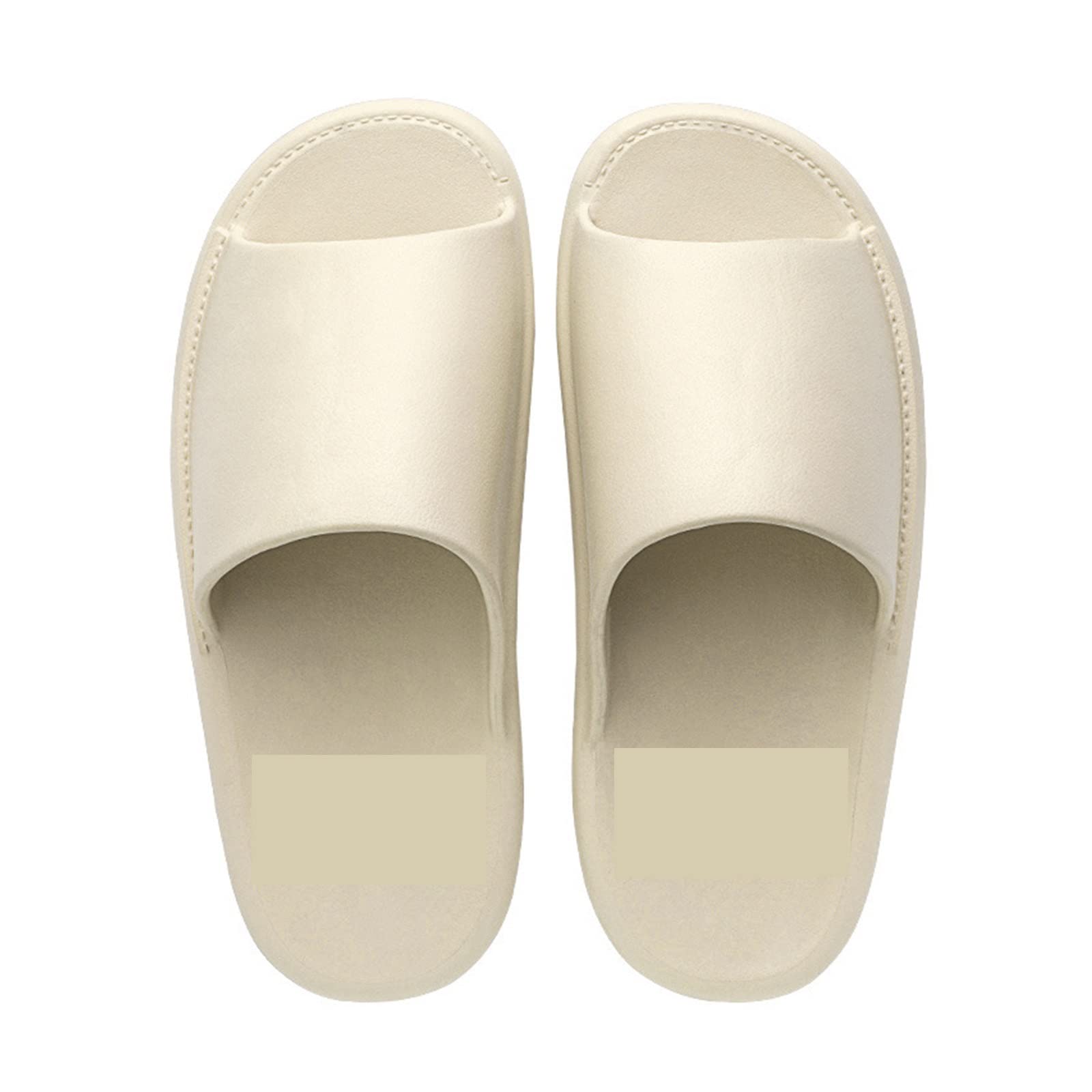 Chaussures de douche pantoufles été femme homme maison couleur milk tea