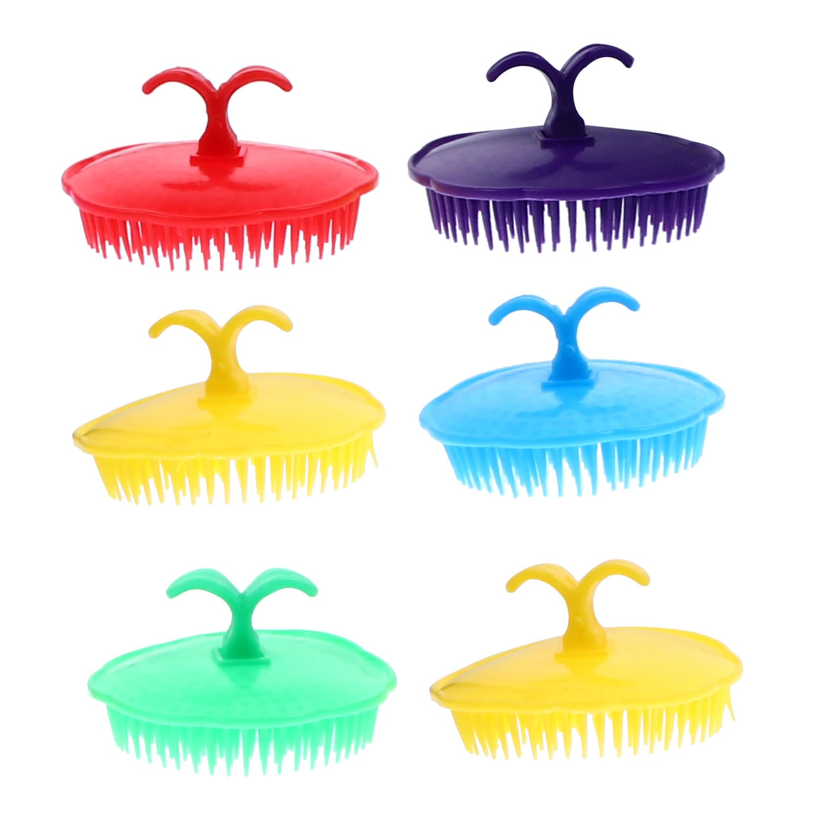 12 Cepillos Antipicazón y Masaje Creativo para Cuero Cabelludo Mango Ergonómico, Diseño y Lijado Fino, Ideales para Uso en Peluquería y Cuidado Personal en Color Aleatorio