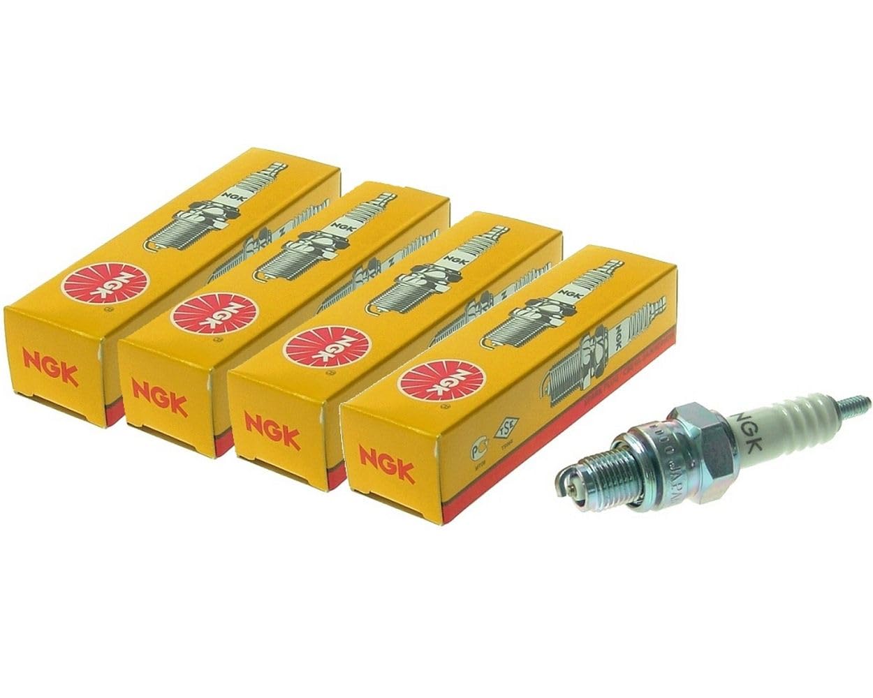 4x NGK CR9E bujías 6263 – compatible con Kawasaki GSX-R, Gilera, Bimota – calidad OEM