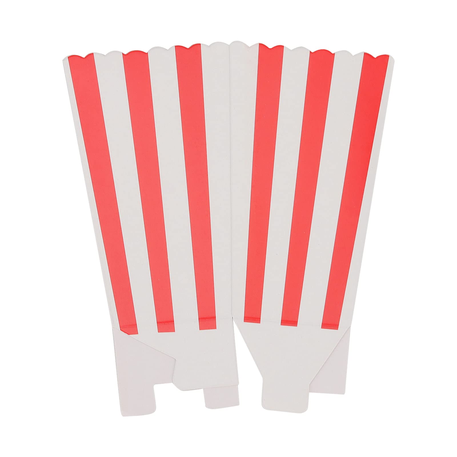 JAPCHET Lot de 120 boîtes à popcorn en papier rayé de 11,5 x 7,5 x 5 cm pour soirée cinéma, anniversaire, fête