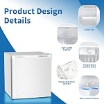 Mini fridge with Freezer,1.6 cu.ft Reversible Single Door Compact Refrigerator, Retro Mini Refrigerator for Dorm, Office, Bar, RV, Bedroom