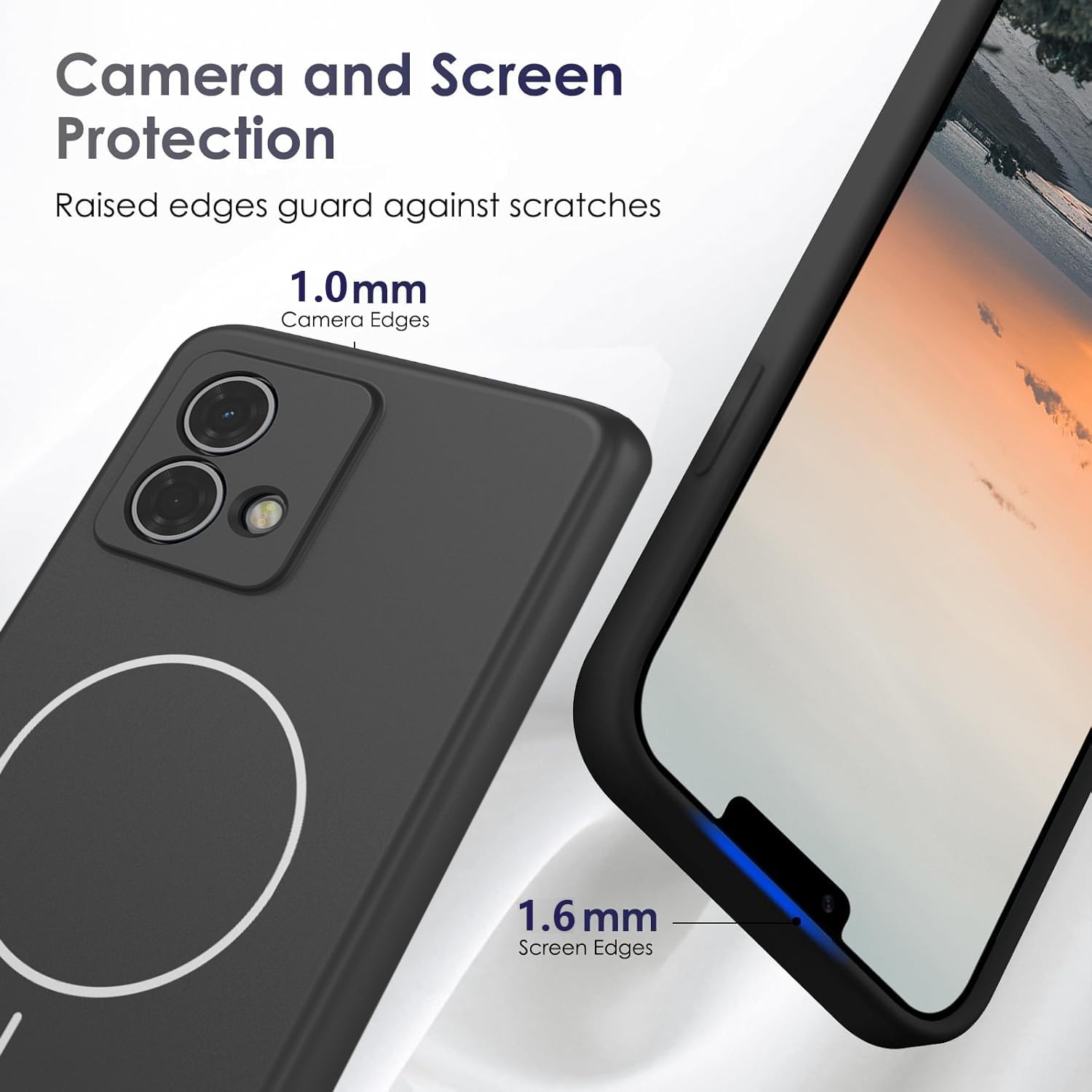 WBWONE Cover in Silicone Liquido per Motorola Moto G84 5G, Custodia Magnetica con MagSafe, Paraurti Protettivo, Slim Shell Antigraffio - Blu