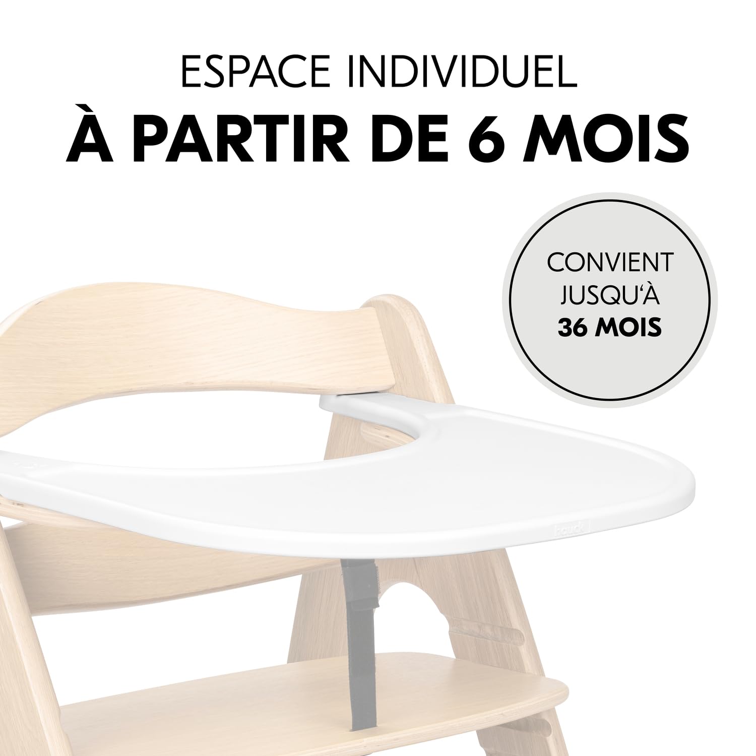 hauck Plateau Repas Bébé pour Chaise Haute Bébé Arketa, Click Tray White