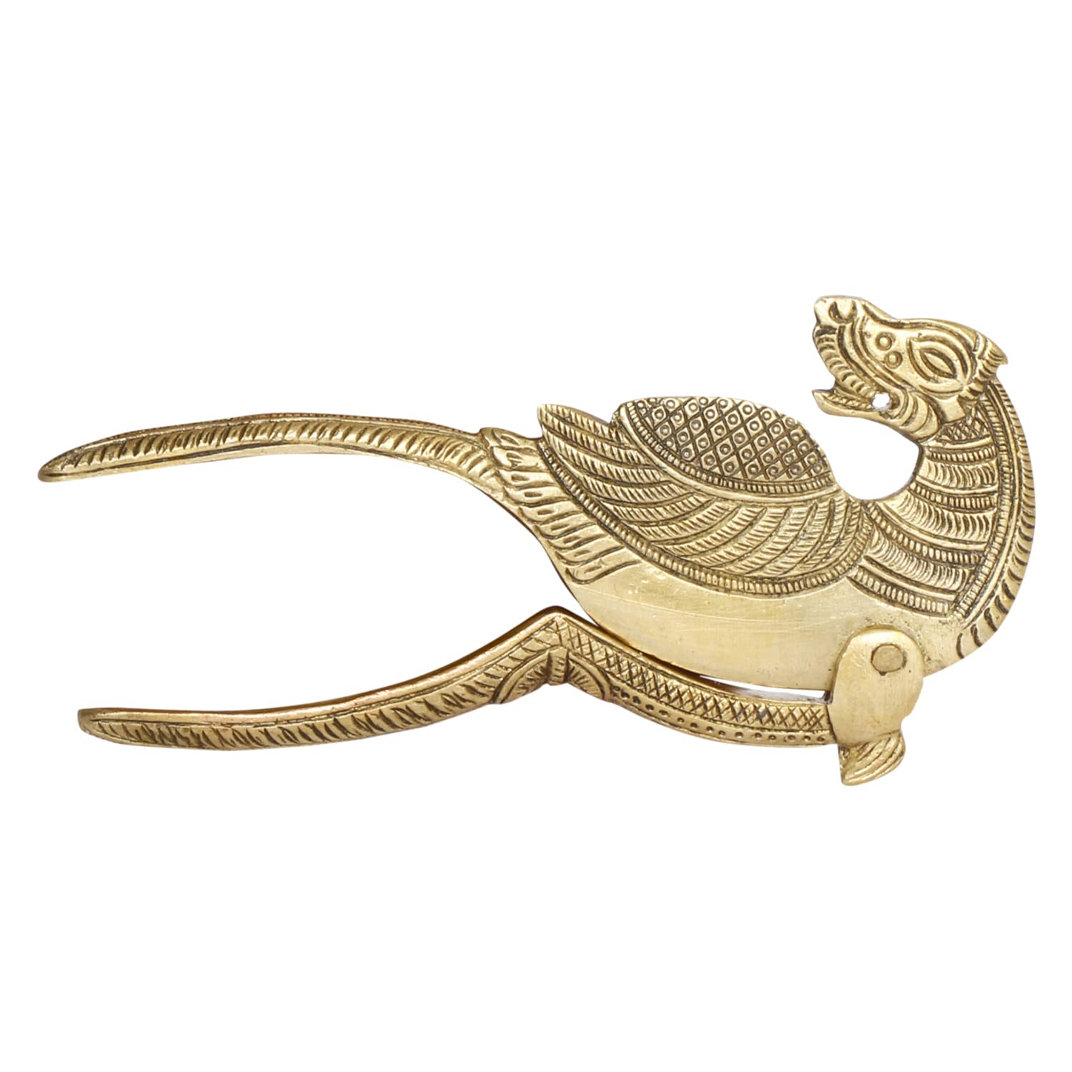 ARTVARKO Brass Yali Nut Supari Cutter/Sudi/Sarota Cracker Akhrot/Walnut Sudi & Adkitta 5 Inch Gold Color 120 Gram