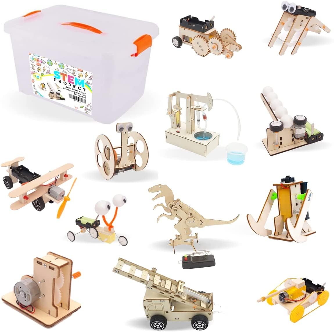 KIDSAVIAยฎ - STEM DIY Science Experiment Kit 12 Projects | Science Projects Kit For Kids | Solar Power Experiments | Learning Building Toys for Boys & Girls