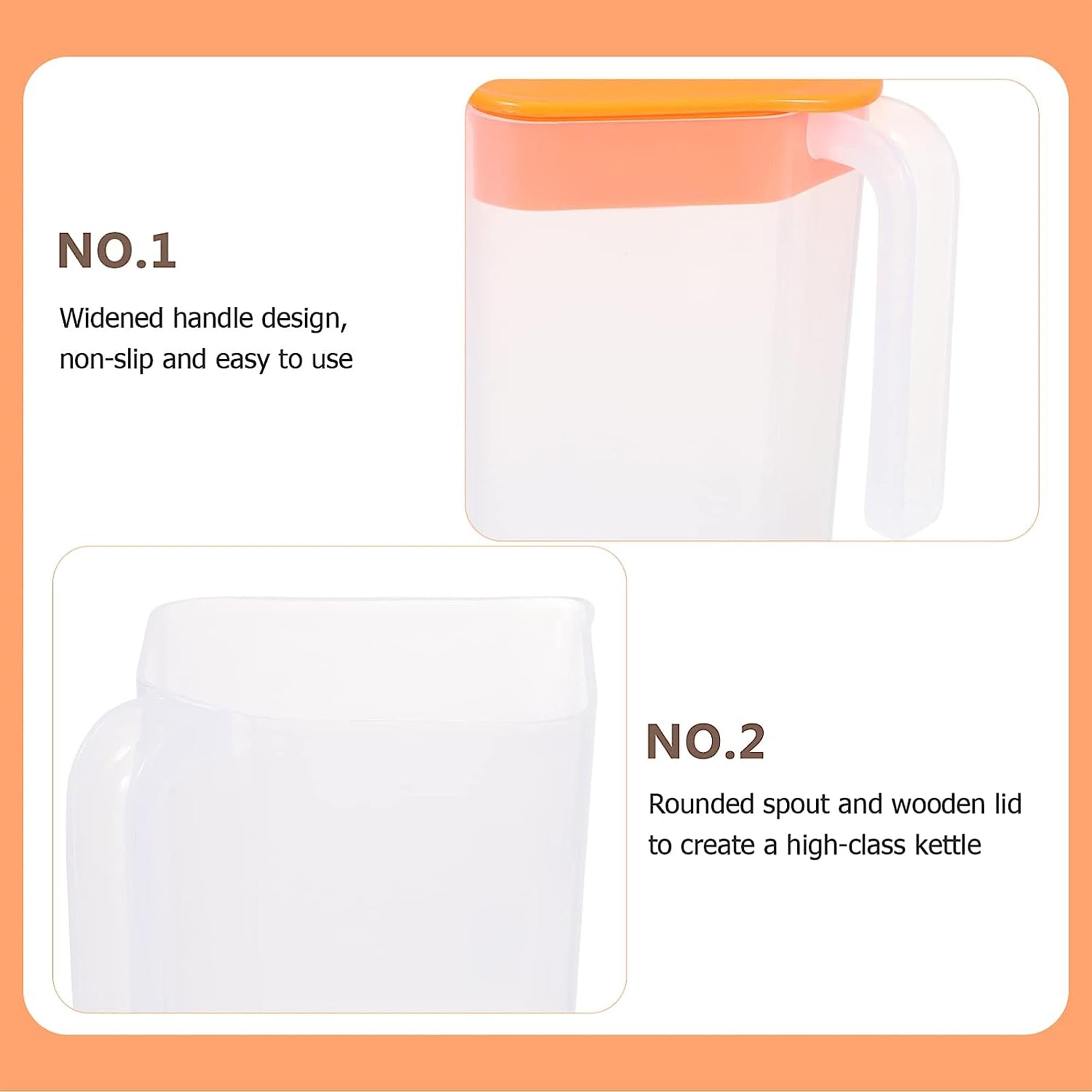 IDEAL PRIME Elegant BPA Free Leak Proof Plastic Jug 1160 ml | Airtight Jug Ideal for Serving Water/Juice/Beverages | Stylish Design Tableware Pack of 1 2