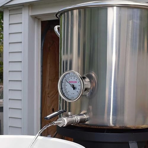 Miniatura 6 de Termómetro bimetálico higiénico, acero inoxidable completo, tamaño de esfera de 3", vástago de 4", triple abrazadera de 1.5", 0-220 grados F-10-100