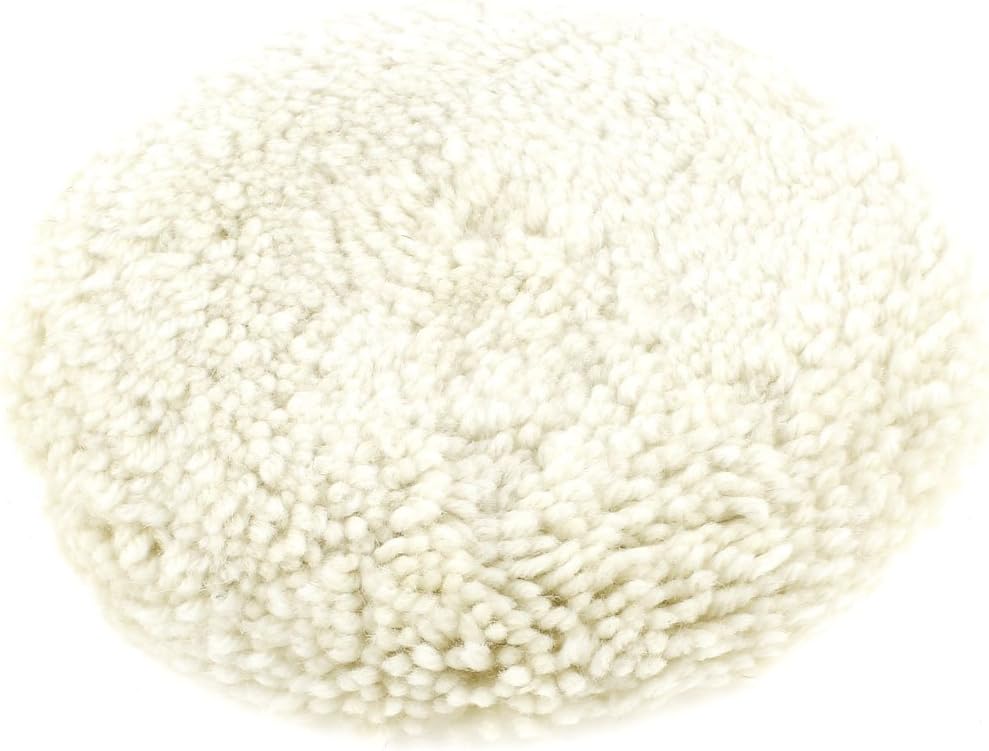uxcell Round Woolen Buffing Polishing Pad 9" 230mm Beige for Car Polisher
