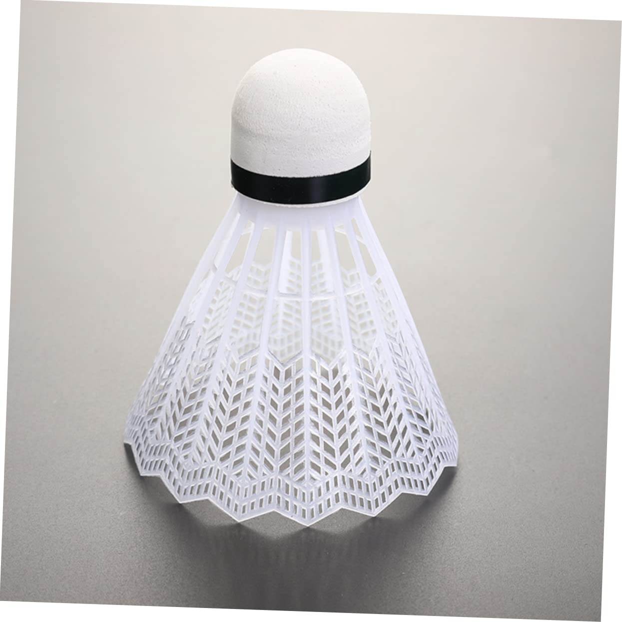 Idena 7418409 - Set De 3 Volants Badminton Plastique Blanc Avec Pointe Mousse - Accessoire De Rechange