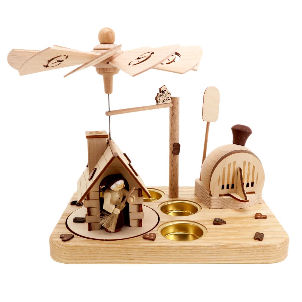 Pyramide de tabagisme en bois pour bougie chauffe-plat table salon