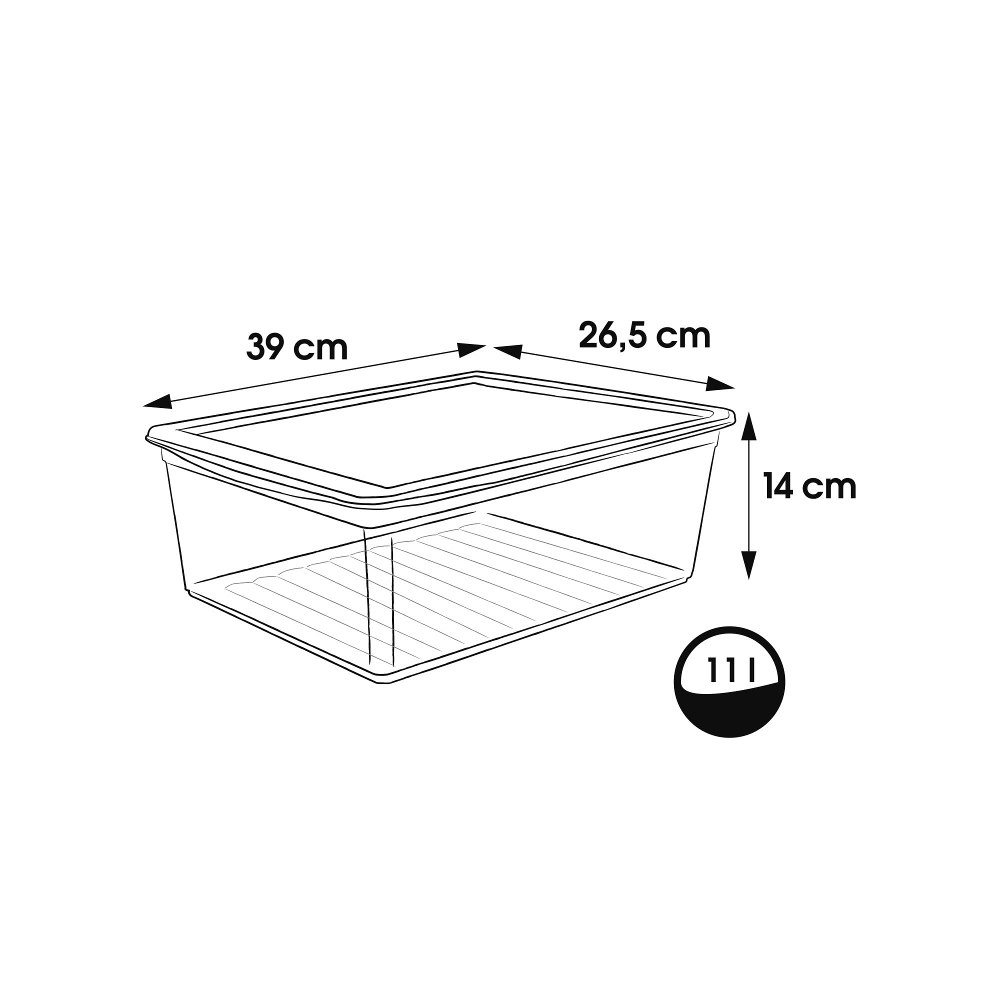 keeeper bea 4x Aufbewahrungsbox mit Air Control System, 39 x 26,5 x 14 cm, 11 l, Transparent