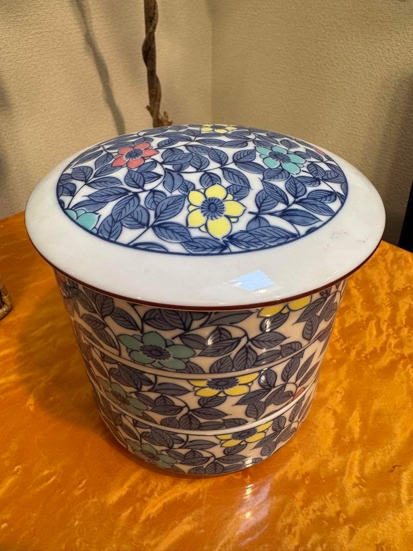 有田焼 南風窯 三段重 菓子入れ おせち