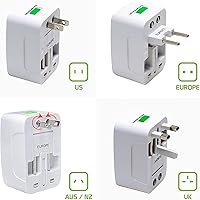 Vista 4 de El adaptador de corriente mundial funciona para Sharp FX es universal para el 90% de los viajes entre US/EU/CN/AUS/NZ/UK