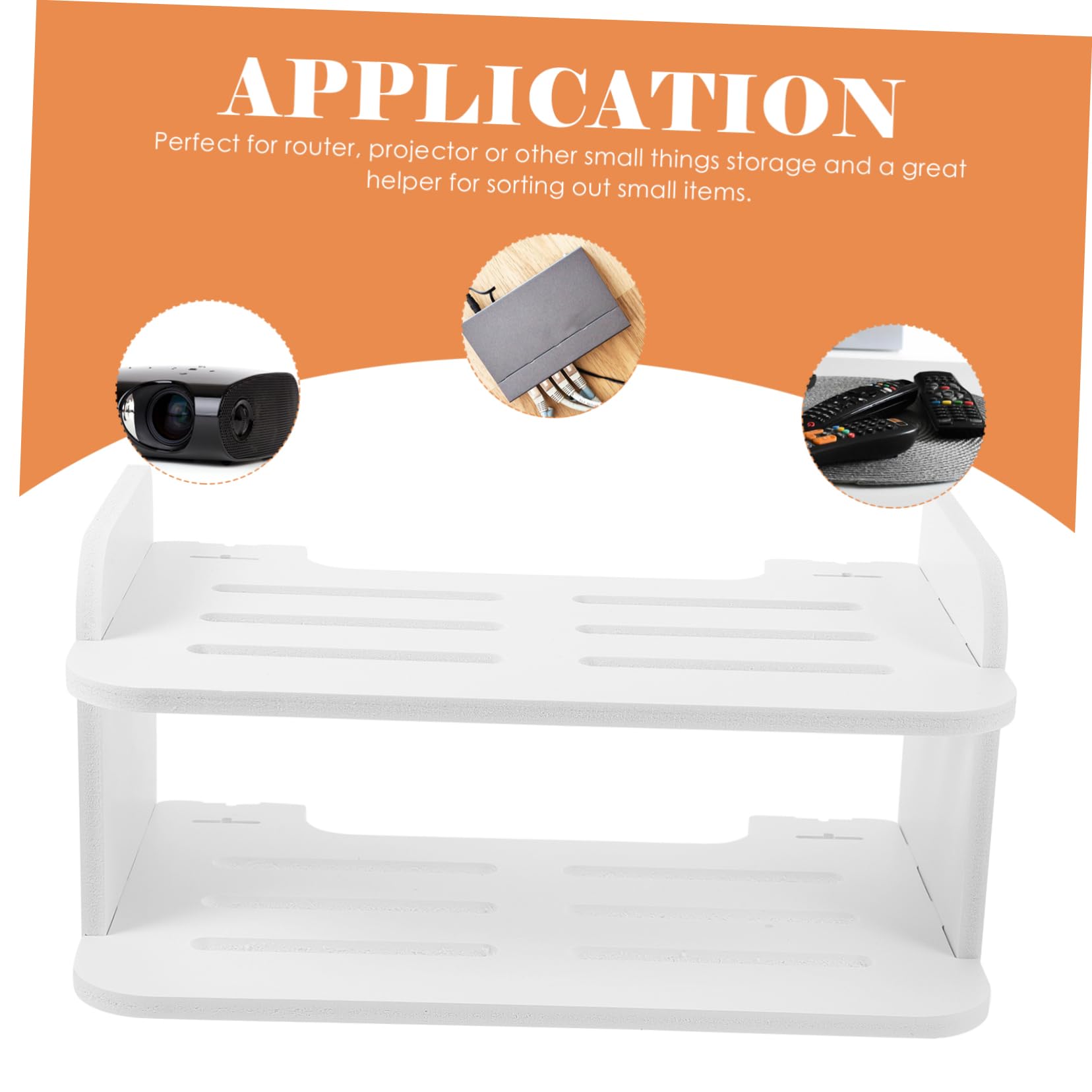 Abaodam Mensola Muro Per Router Supporto Per Via Cavo Rack Parete Per Dvd e Proiettore Design Montaggio Facile e Stabile