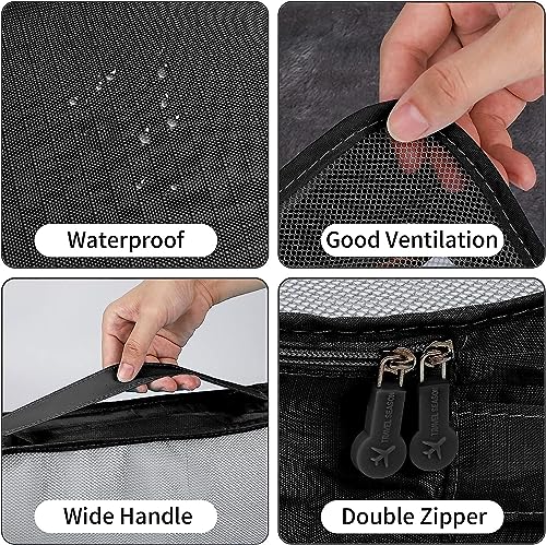 Image of Travel Organizer, Packing Cubes for Travel, Toiletry Bag, Packing Bags for Clothes, Travel Essentials, Travel Pouch, Travel Organizer (BLACK)