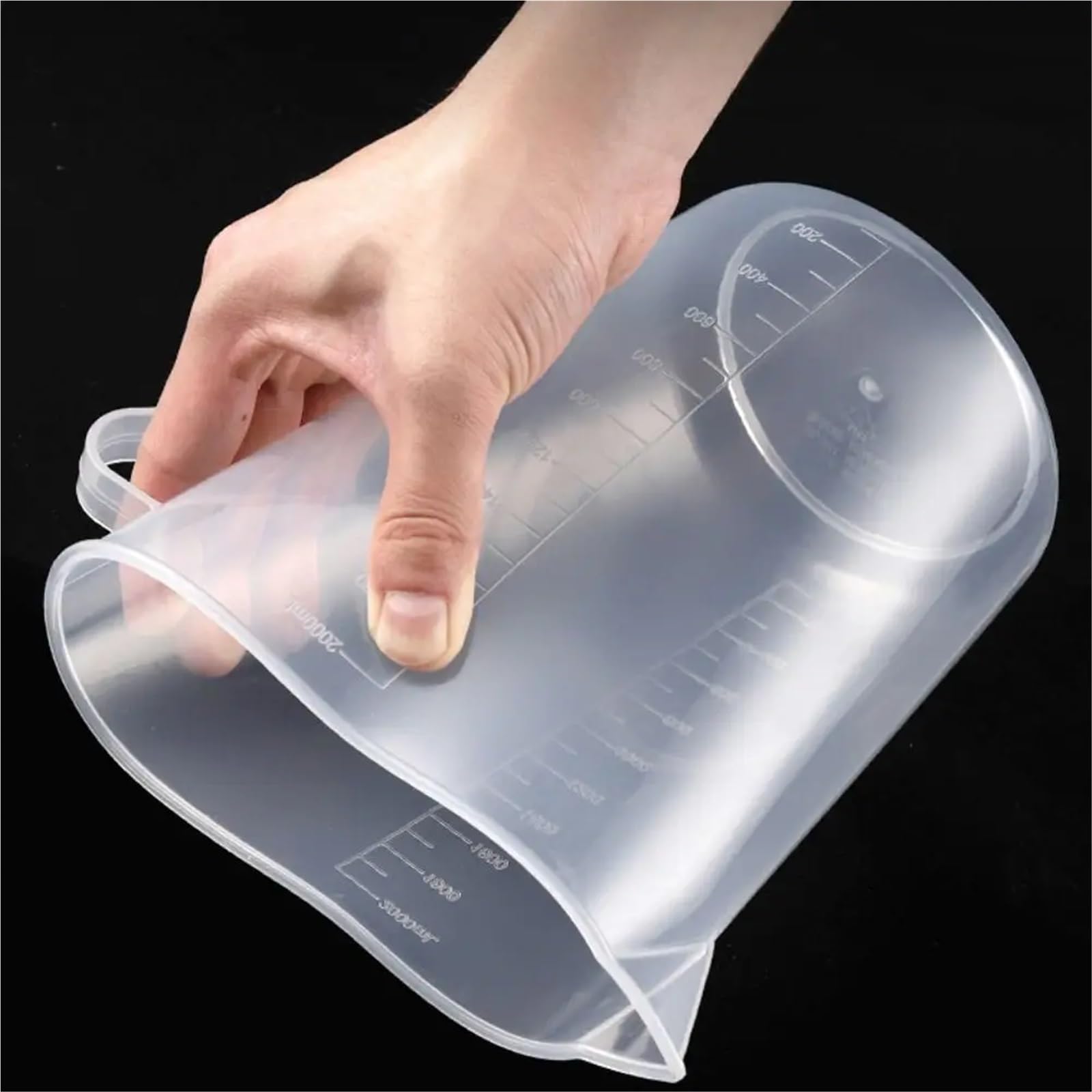 Verre Mesureur Lot de 3 tasses à mesurer graduées en plastique, grande capacité, transparentes, avec couvercle, for la cuisine et pâtisserie Verre Doseur Pour PâTisserie(5000ml)